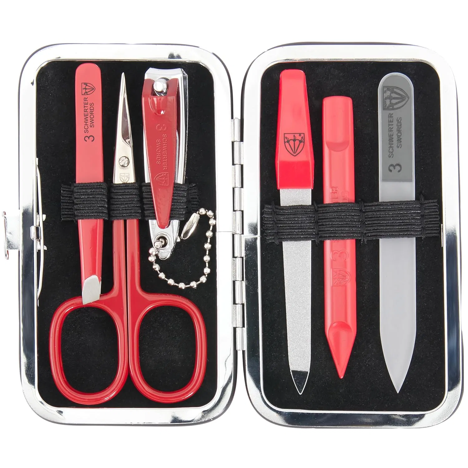 Маникюрный набор DREI SCHWERTER Catania 6 предметов в футляре Drei Schwerter, Red - Red Instruments