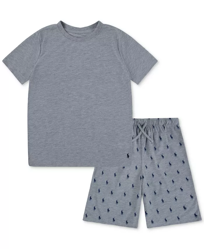 

Поло для мальчиков Toddler трикотажный комплект для сна Ralph Lauren, серый