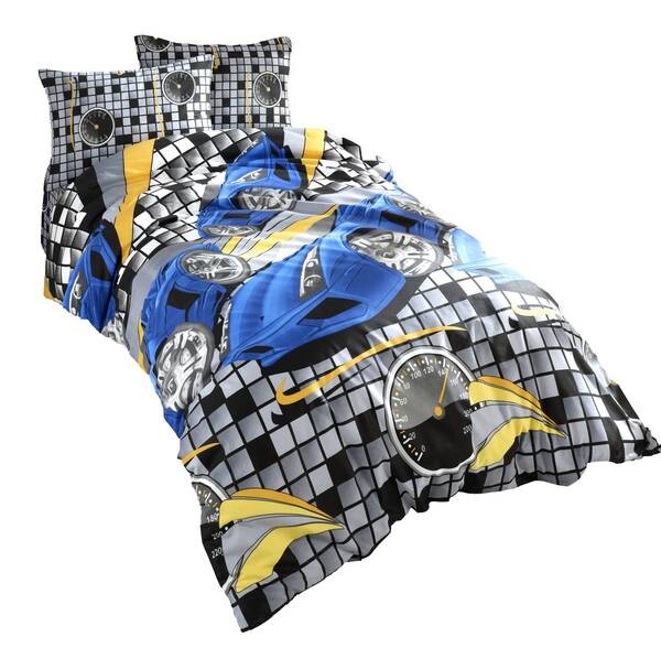 

Комплект постельного белья M’DECO SPEED Blau, 140x1x200 см, синий