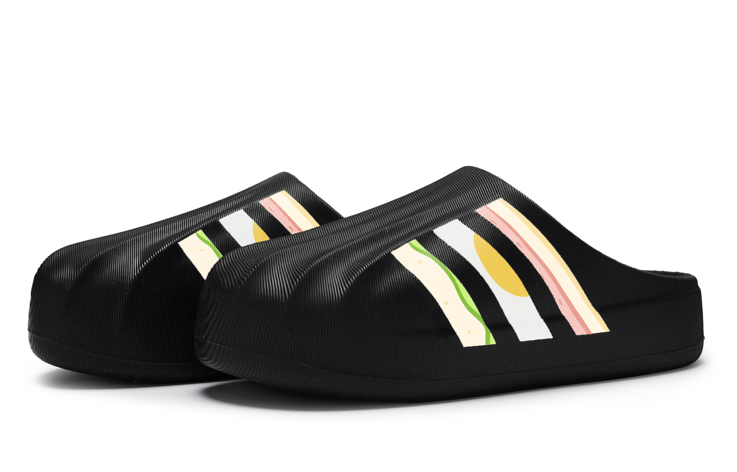 AdiFOM Superstar Безшнуровые Тапочки Unisex Черный Белый Adidas Originals, Черный Белый Розовый Желтый Зеленый — фото 3