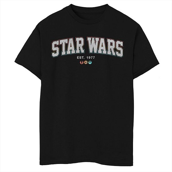 

Футболка с простым логотипом Boys husky rainbow outline Star Wars