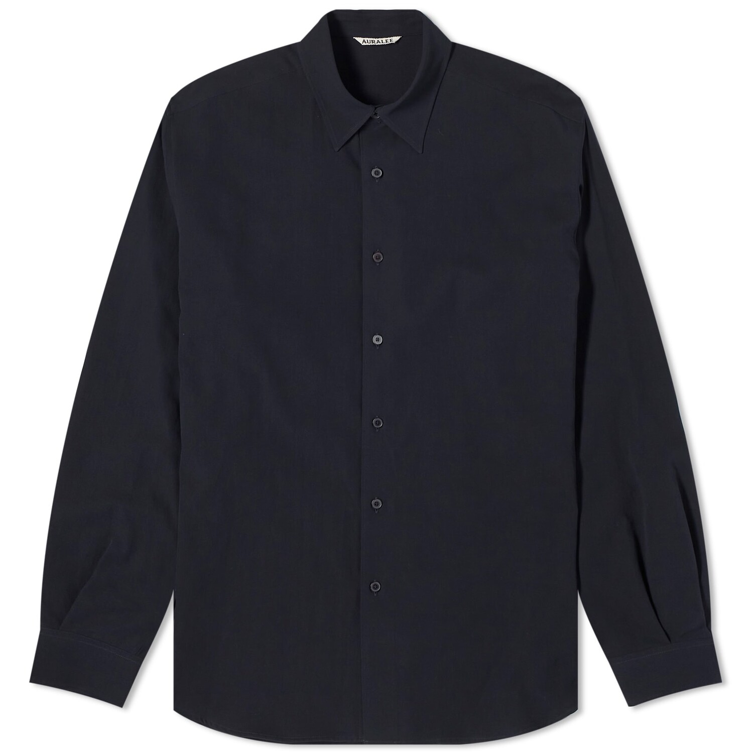 

Рубашка Auralee Hard Twist Cotton Silk Shirt, цвет Dark Navy