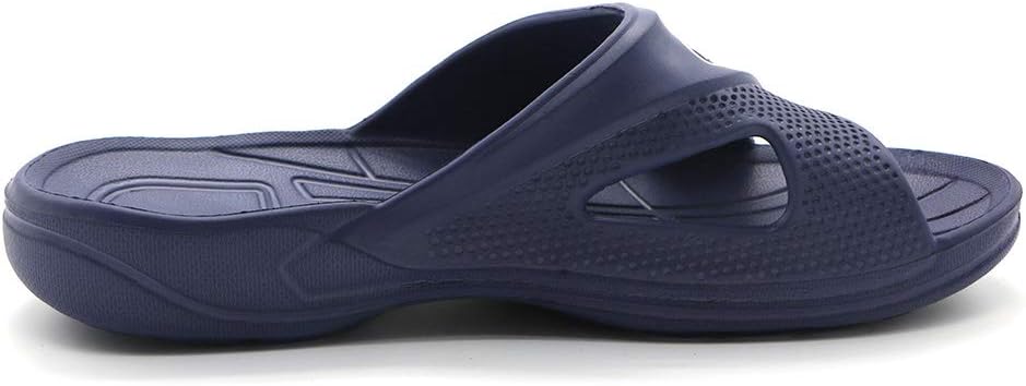 Men Slide Сандалии Shower Sport Beach Bath Classic Slippers ONEHOO, темно-синий — фото 4