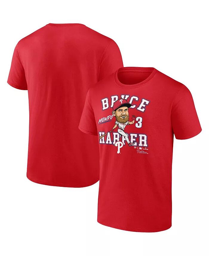 

Мужская футболка Bryce Harper Red Philadelphia Phillies Hometown Caricature Fanatics