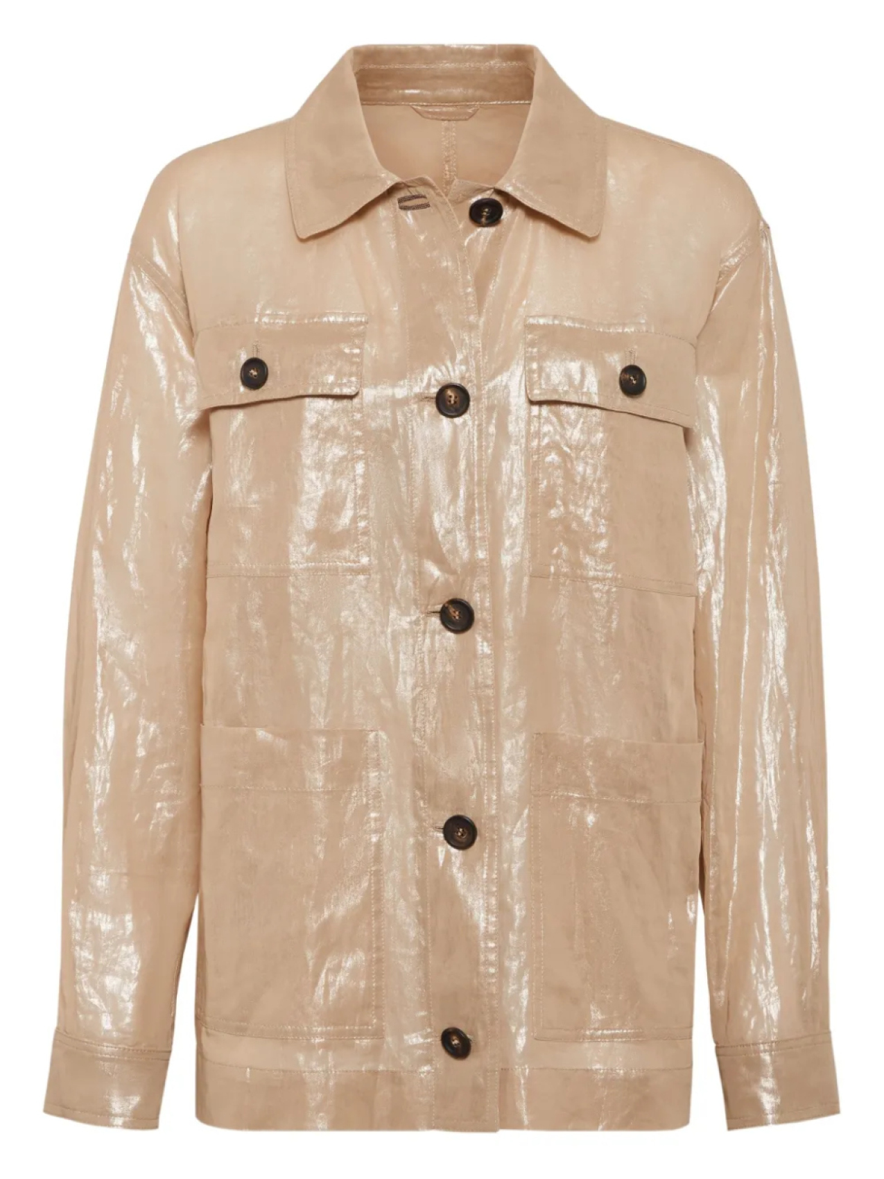 

Brunello Cucinelli куртка из ткани ламе, золотой