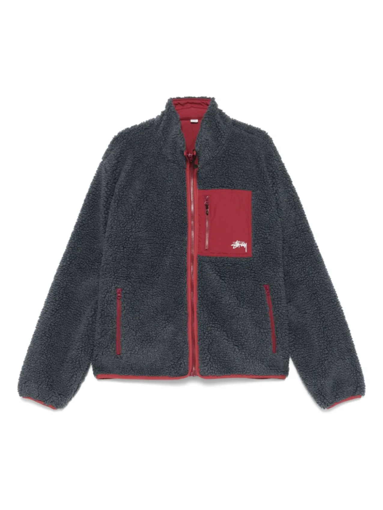 

Двусторонняя куртка из искусственной овчины Stüssy, синий