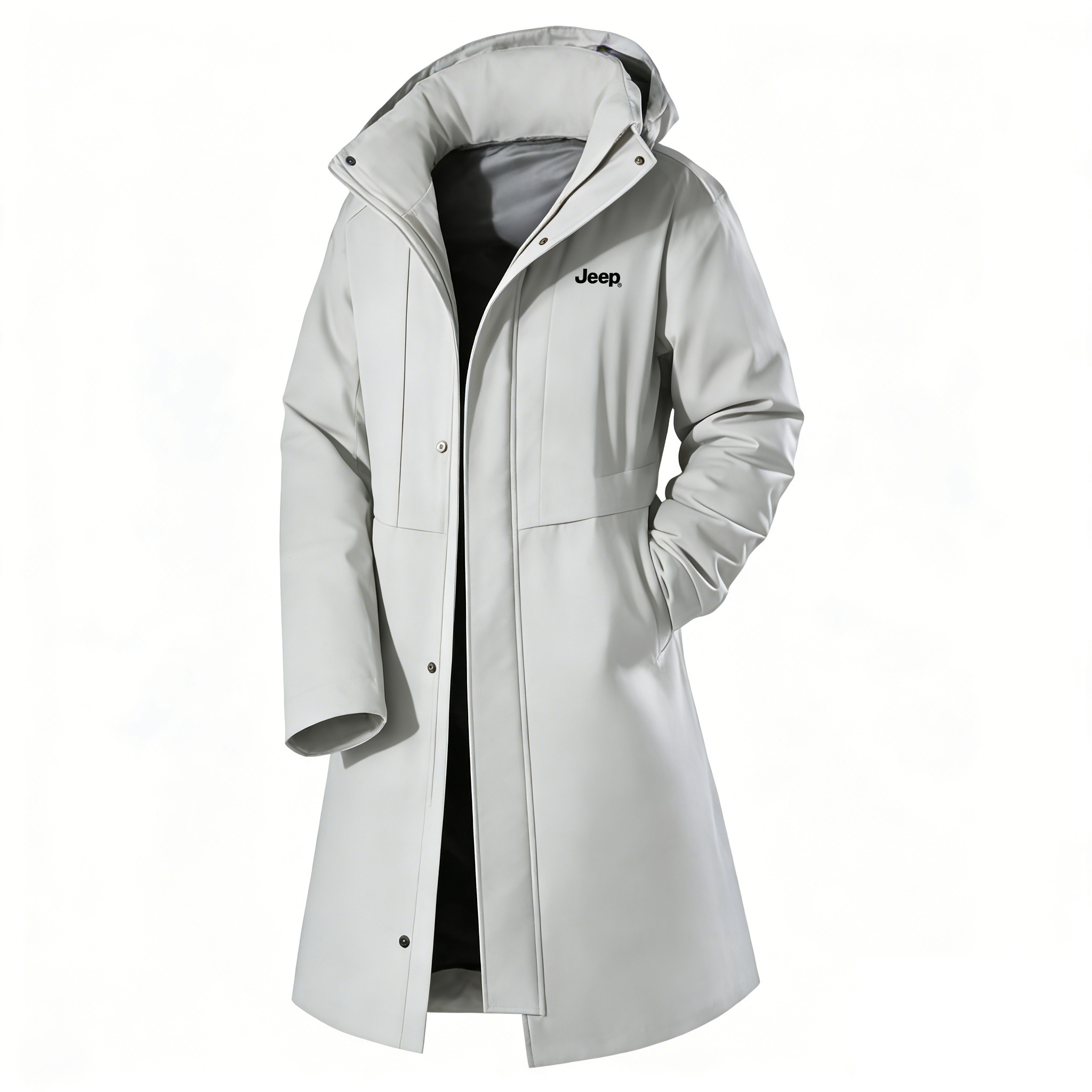 

Пуховик Unisex Hooded Moderate Cargo Jeep, светло-серый