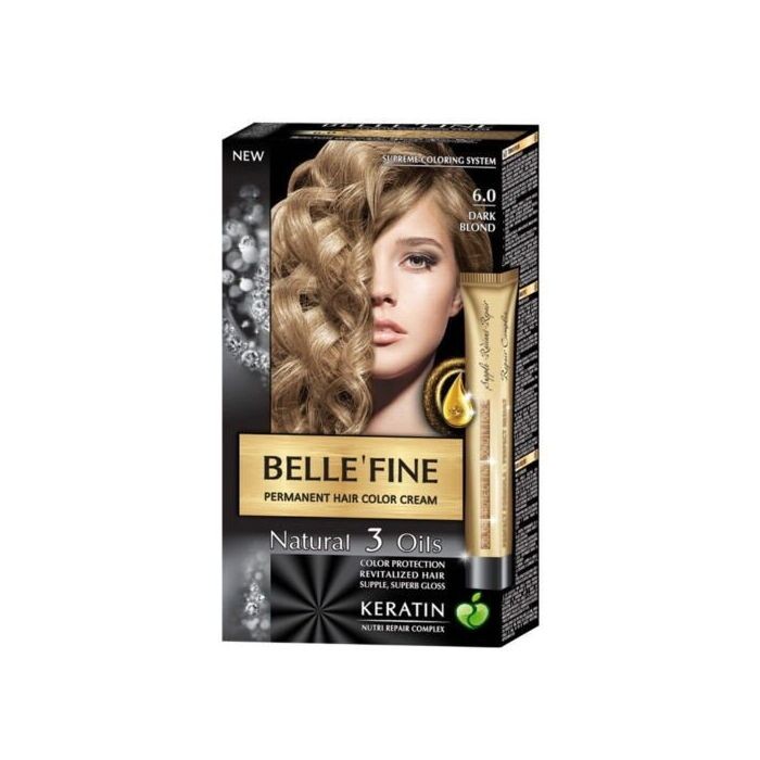 

Краска для волос Tinte Capilar Keratin Bellefine, 6.0 Rubio Oscuro