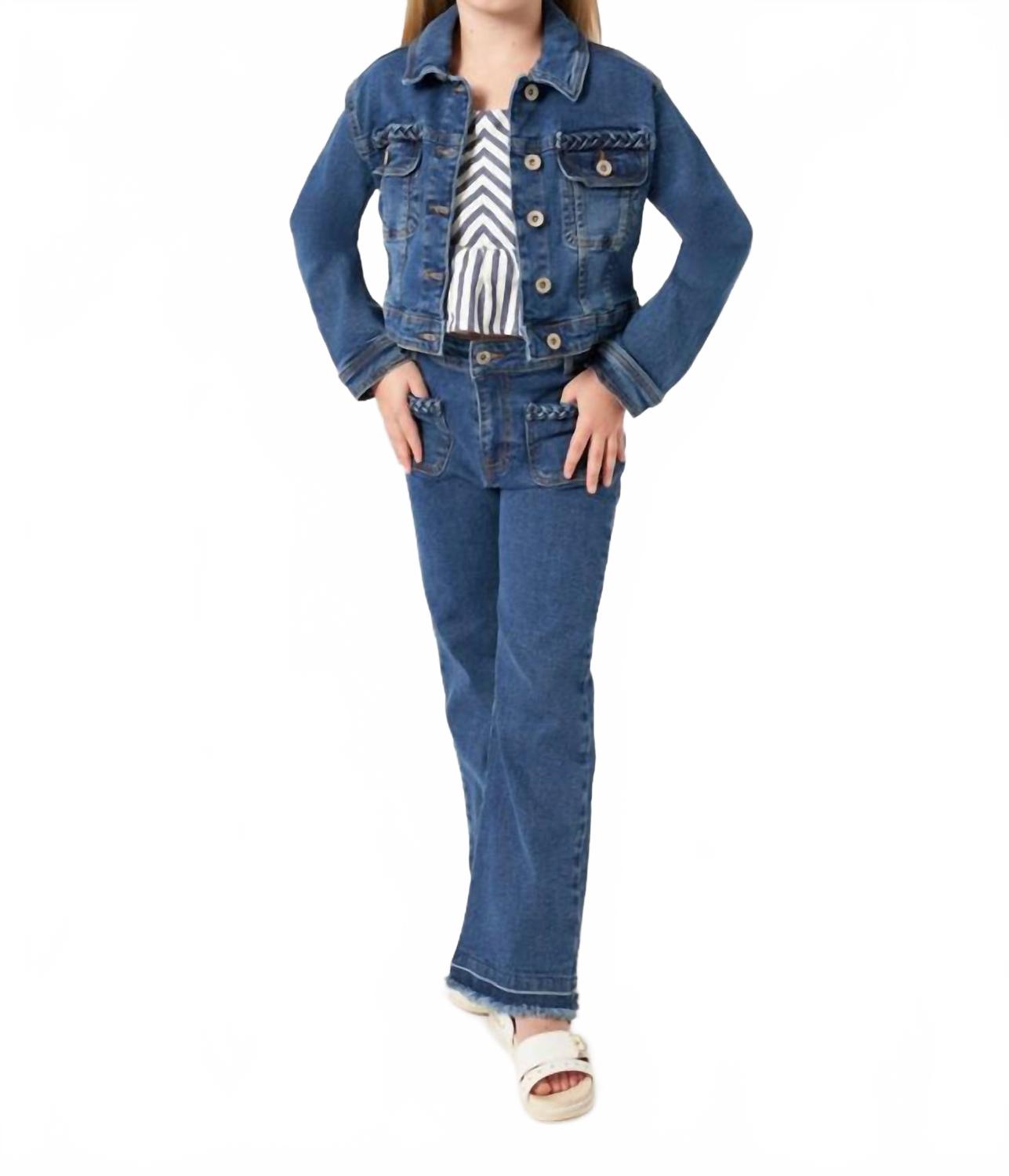 

Широкие брюки из денима с необработанным краем Mayoral, Denim