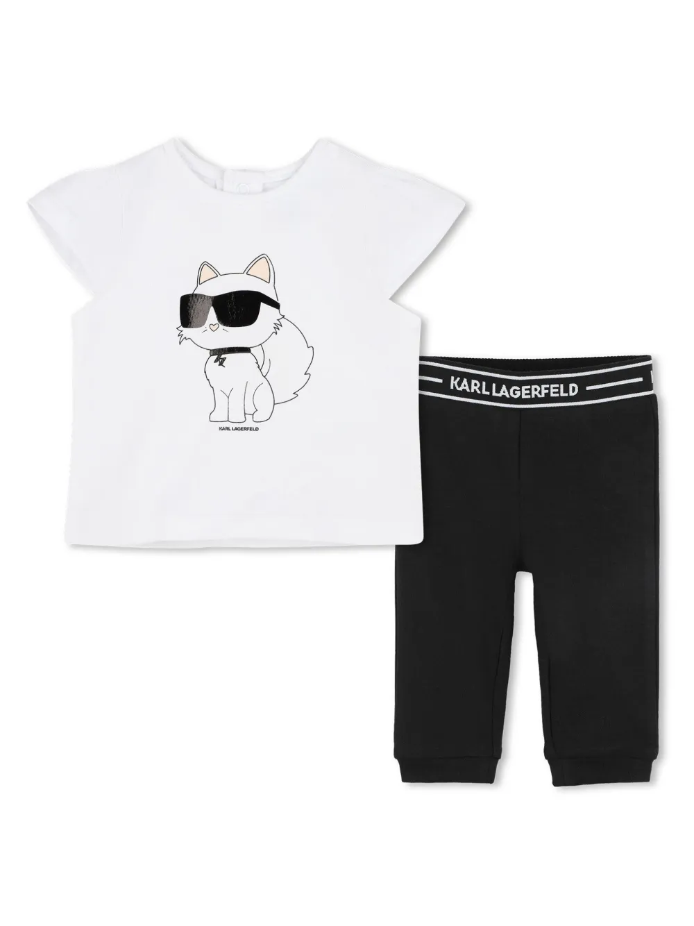 

Комплект из топа и брюк KARL LAGERFELD KIDS, черный