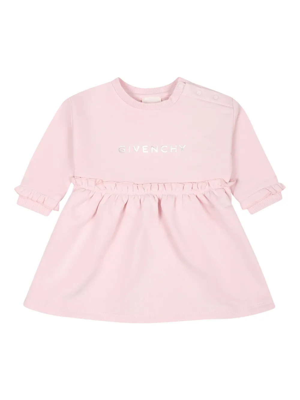 

Платье с длинными рукавами и логотипом Givenchy Kids, розовый