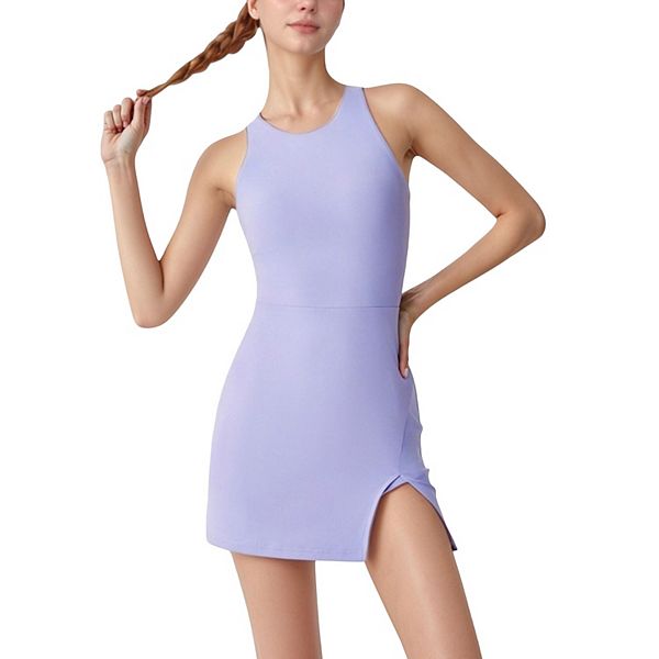 

Женское платье для активного отдыха без рукавов с высоким вырезом и перекрестными лямками Anna-Kaci, Purple