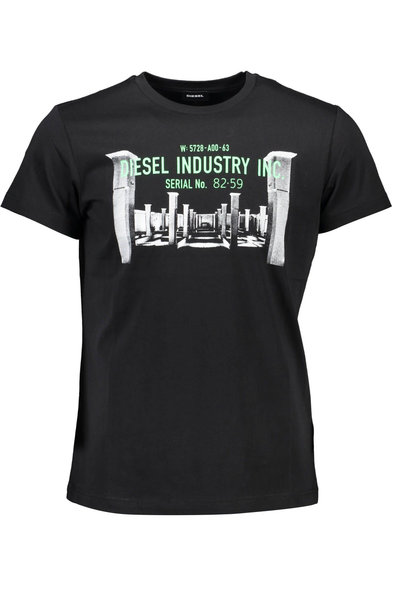 

Черная хлопковая мужская футболка Diesel