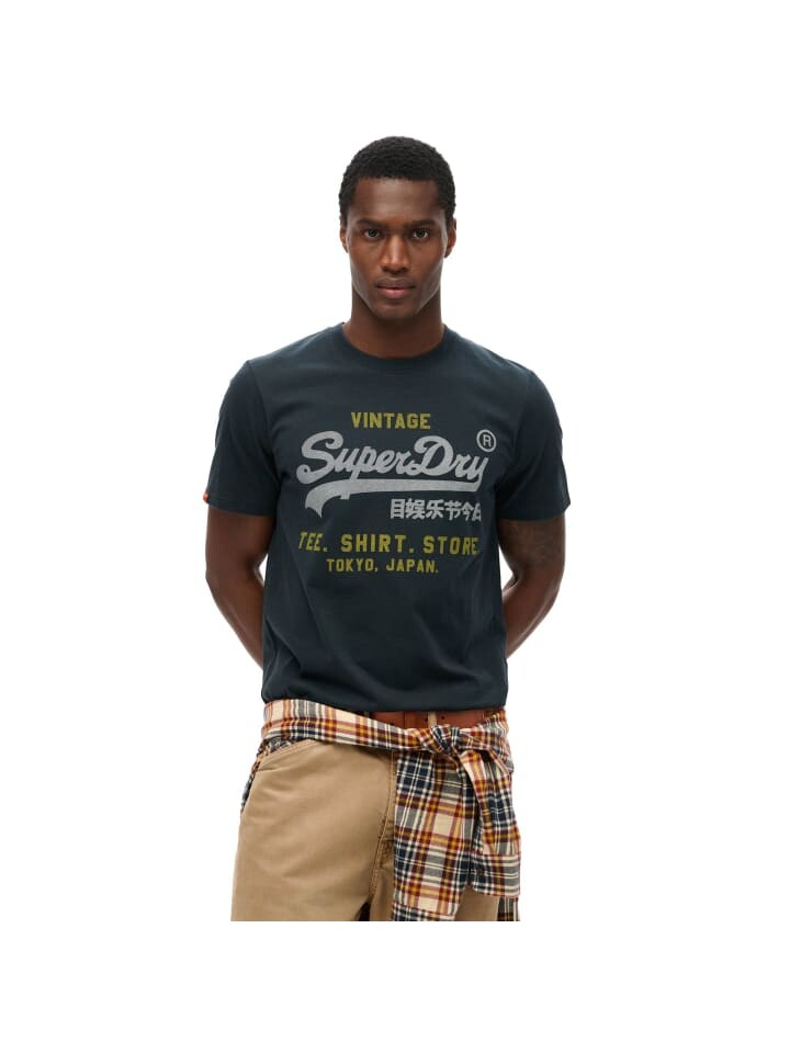

Футболка Superdry T-Shirt 1er Pack, темно-синий