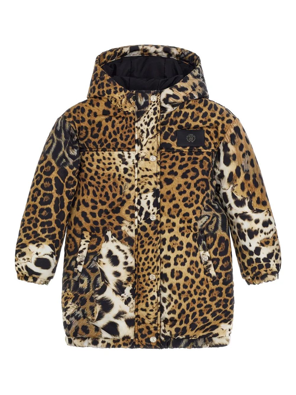 

Стеганая куртка с леопардовым принтом Roberto Cavalli, коричневый