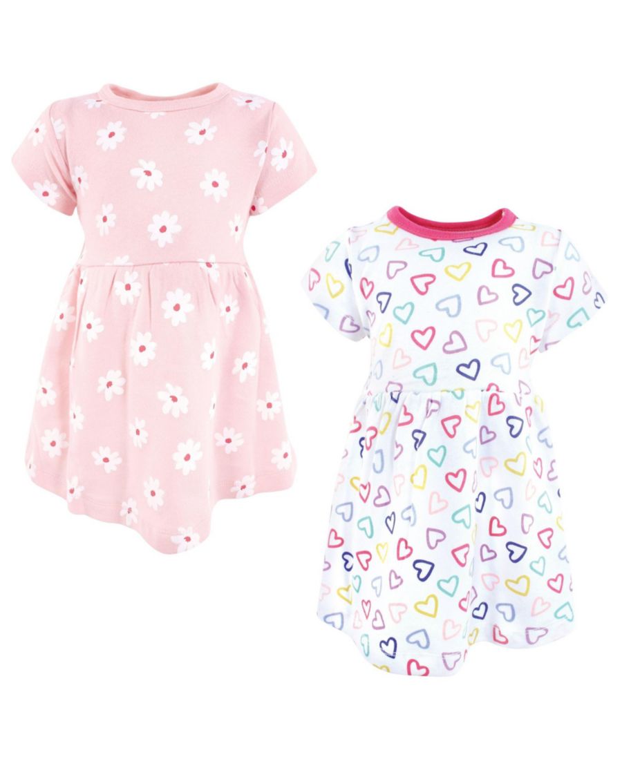 

Уютное стильное всесезонное детское платье (2 шт) Hudson Baby, Fun hearts