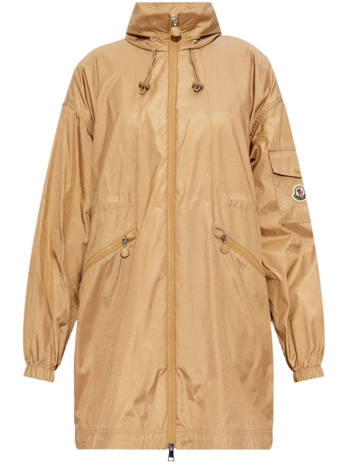 

Moncler легкая парка на шнурке, нейтральный цвет