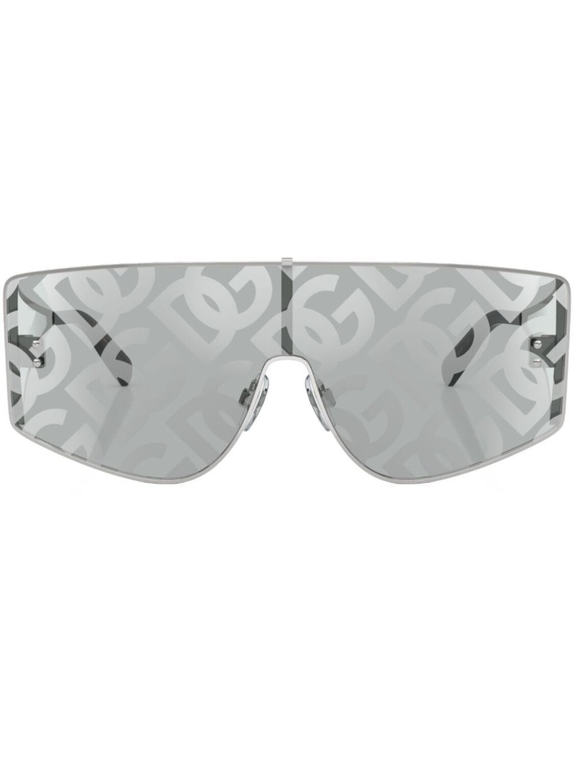 

Dolce & Gabbana Eyewear солнцезащитные очки-маска Sharped, серебристый