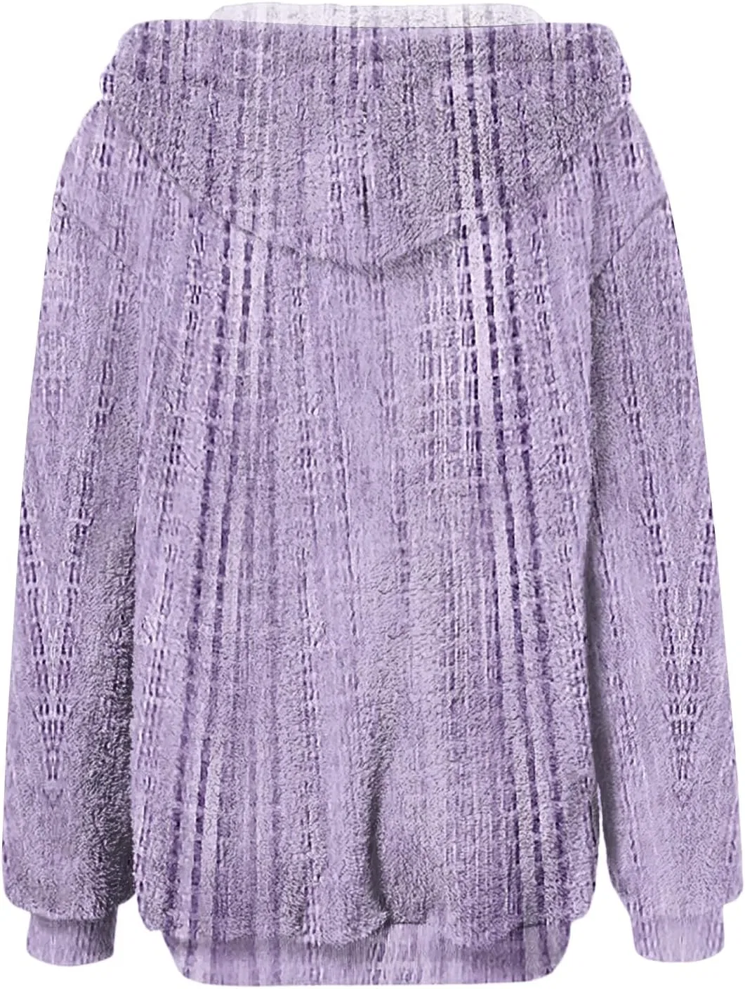 Женская худи на молнии, флисовая, бренд Generic, цвет 3-purple, размерная линейка — фото 3