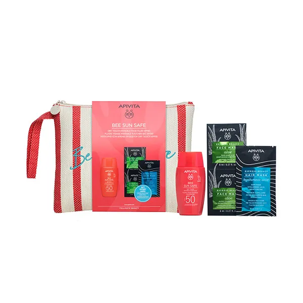 

Флюид для лица Dry Touch + Macarila для лица и волос Bee Sun Safe Apivita, 1 UD