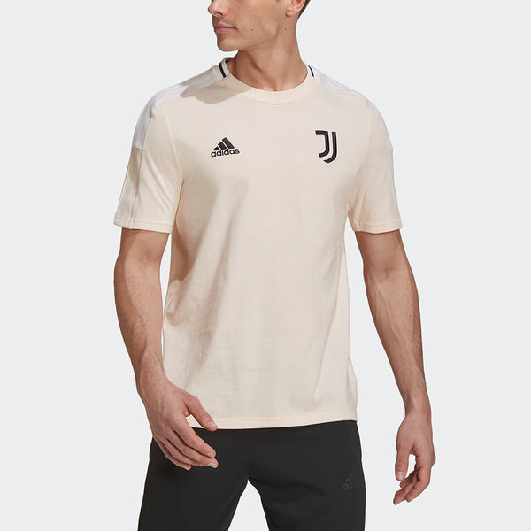 Футболка juve футболка juventus футбол футбол спортивная круглая горловина короткий рукав Adidas, розовый — фото 2