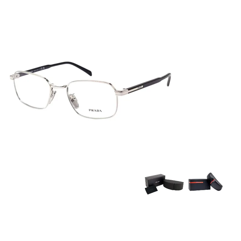PRADA Очки для зрения Alloy Square мужские серебристые
