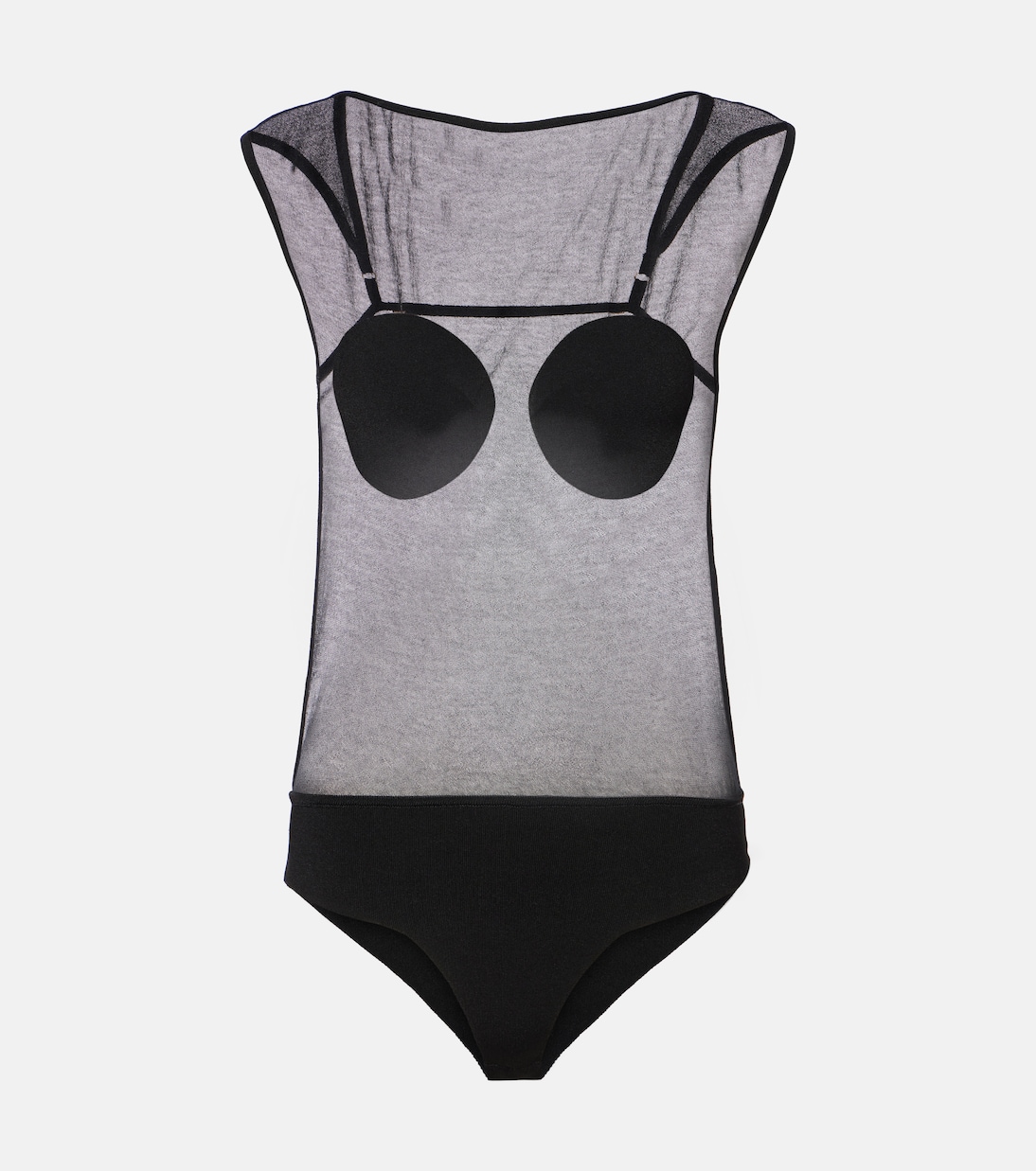 

Прозрачный боди Platano Jacquemus, черный