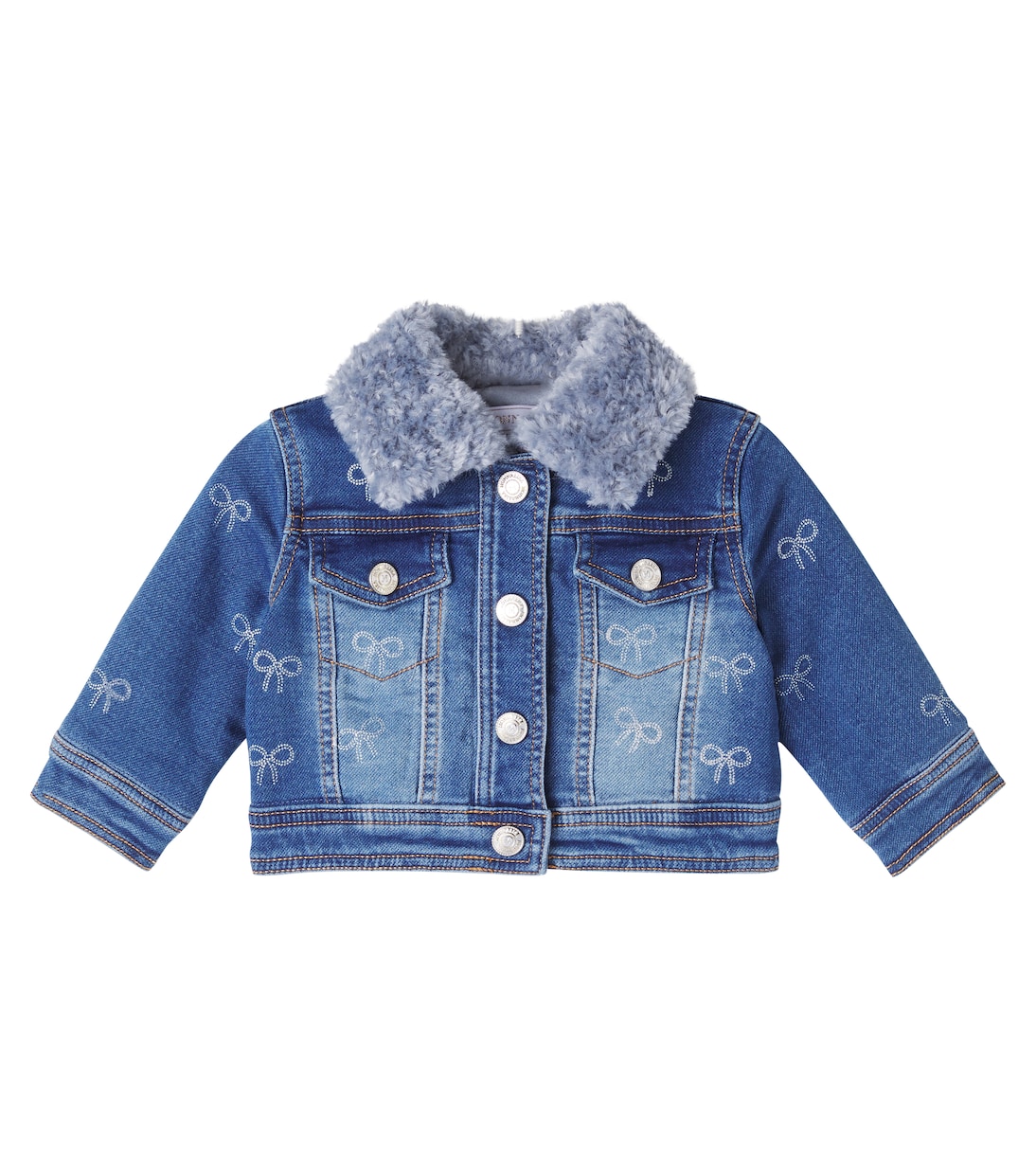 

Вышитая джинсовая куртка Monnalisa, Denim + Rosa