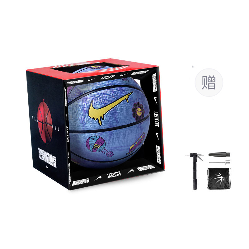 

Nike Баскетбольный мяч PU Purple размер 7 тренировочный соревновательный unisex