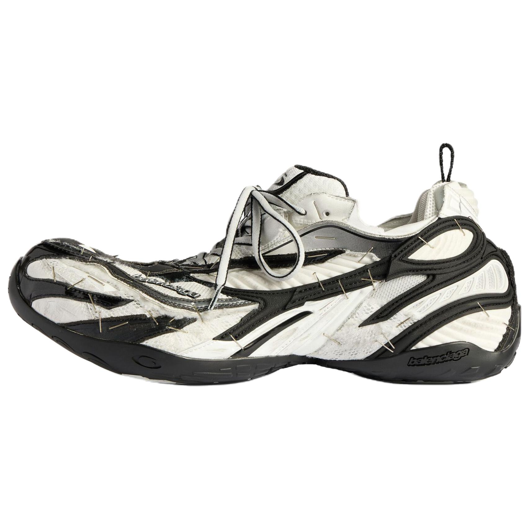 

Balenciaga Мужские низкие повседневные кроссовки без подошвы, черный с белым