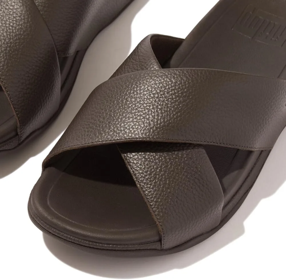 Мужские сандалии и шлепанцы Fitflop Surfer Tumbled Slide, коричневый — фото 2