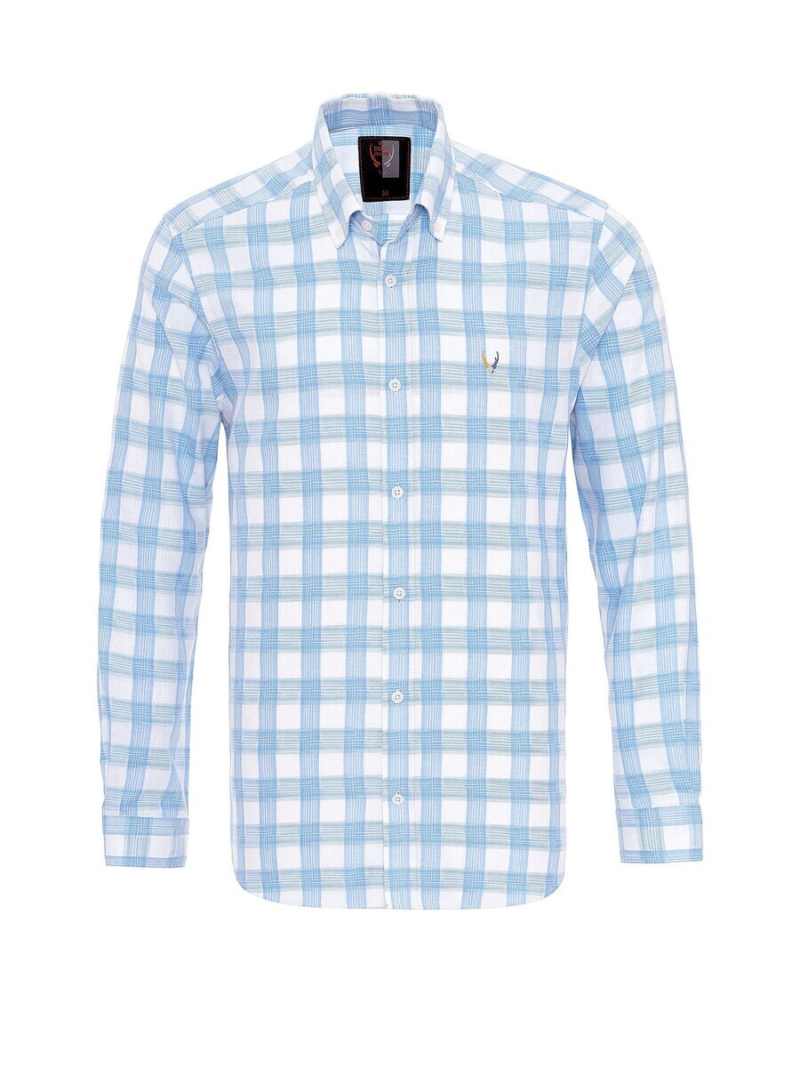 

Клетчатая рубашка By Diess Collection Regular fit Button Up Shirt, синий