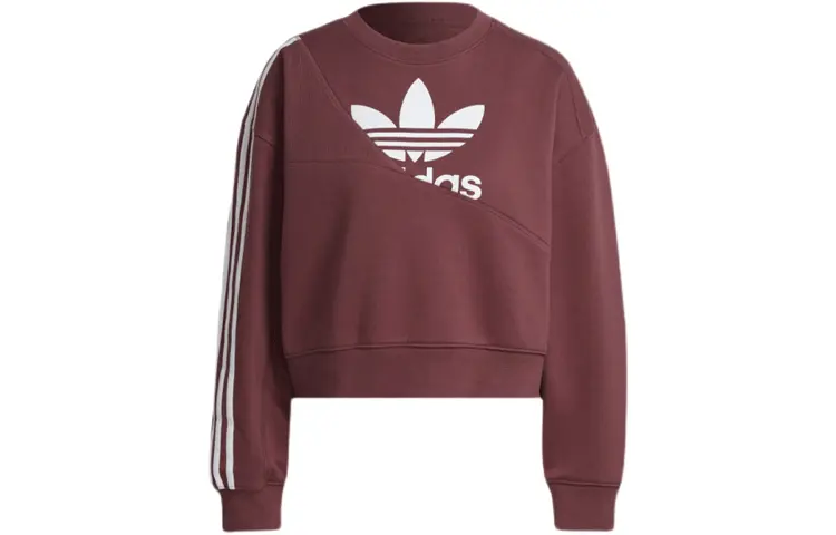 Свитшот женский глубокий красный Adidas Originals, тёмно-красный — фото 2
