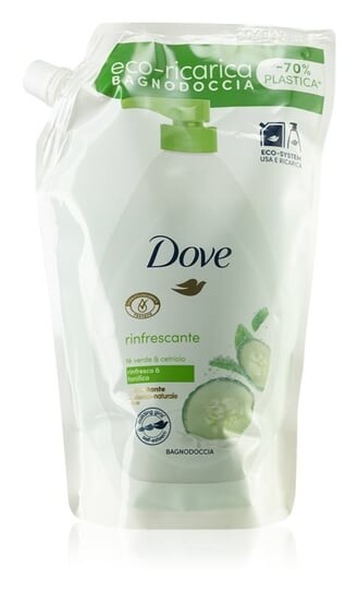 

Огурец и зеленый чай, гель для душа, сменный блок, 720 мл Dove Go Fresh