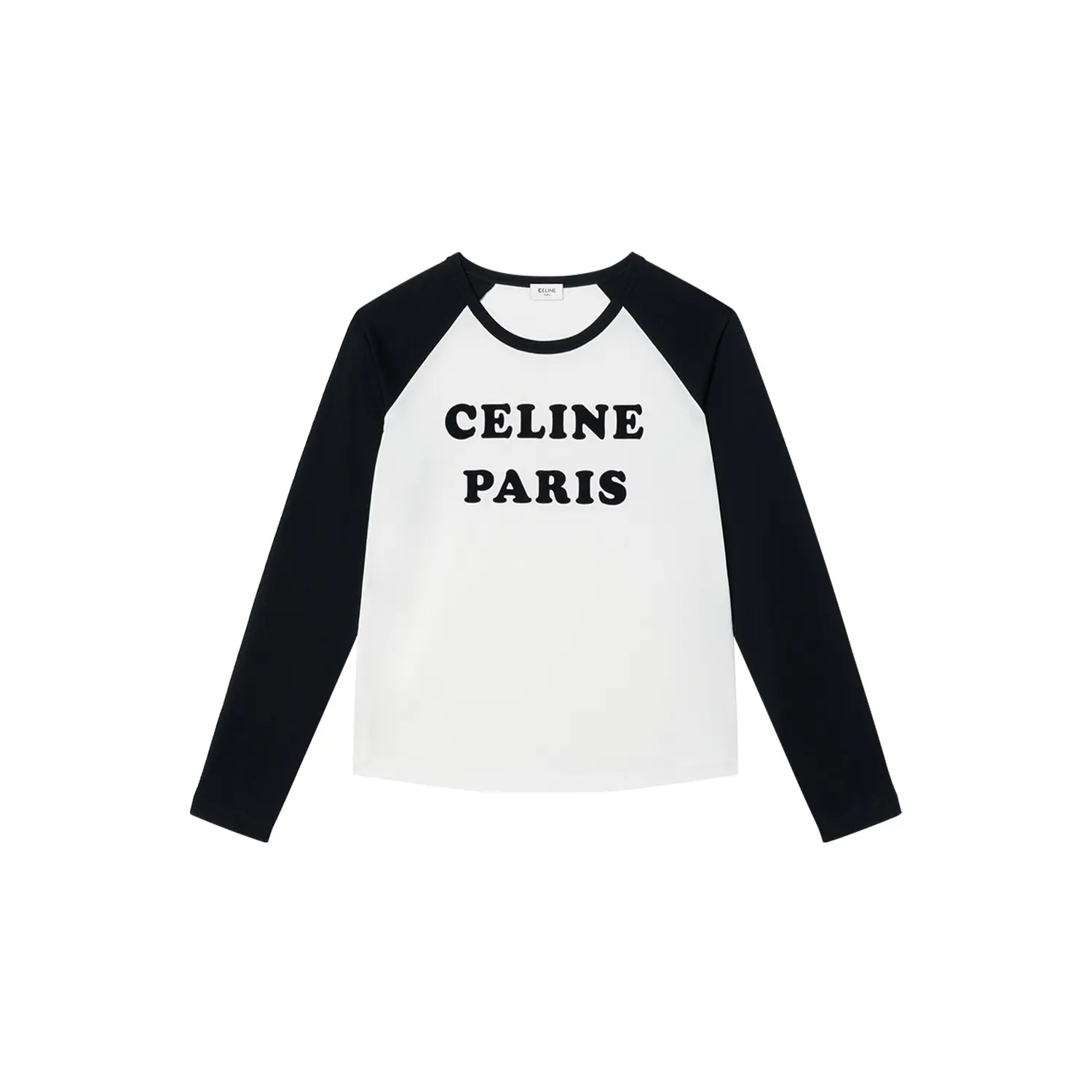 

Футболка с длинным рукавом и круглым вырезом CELINE, белый