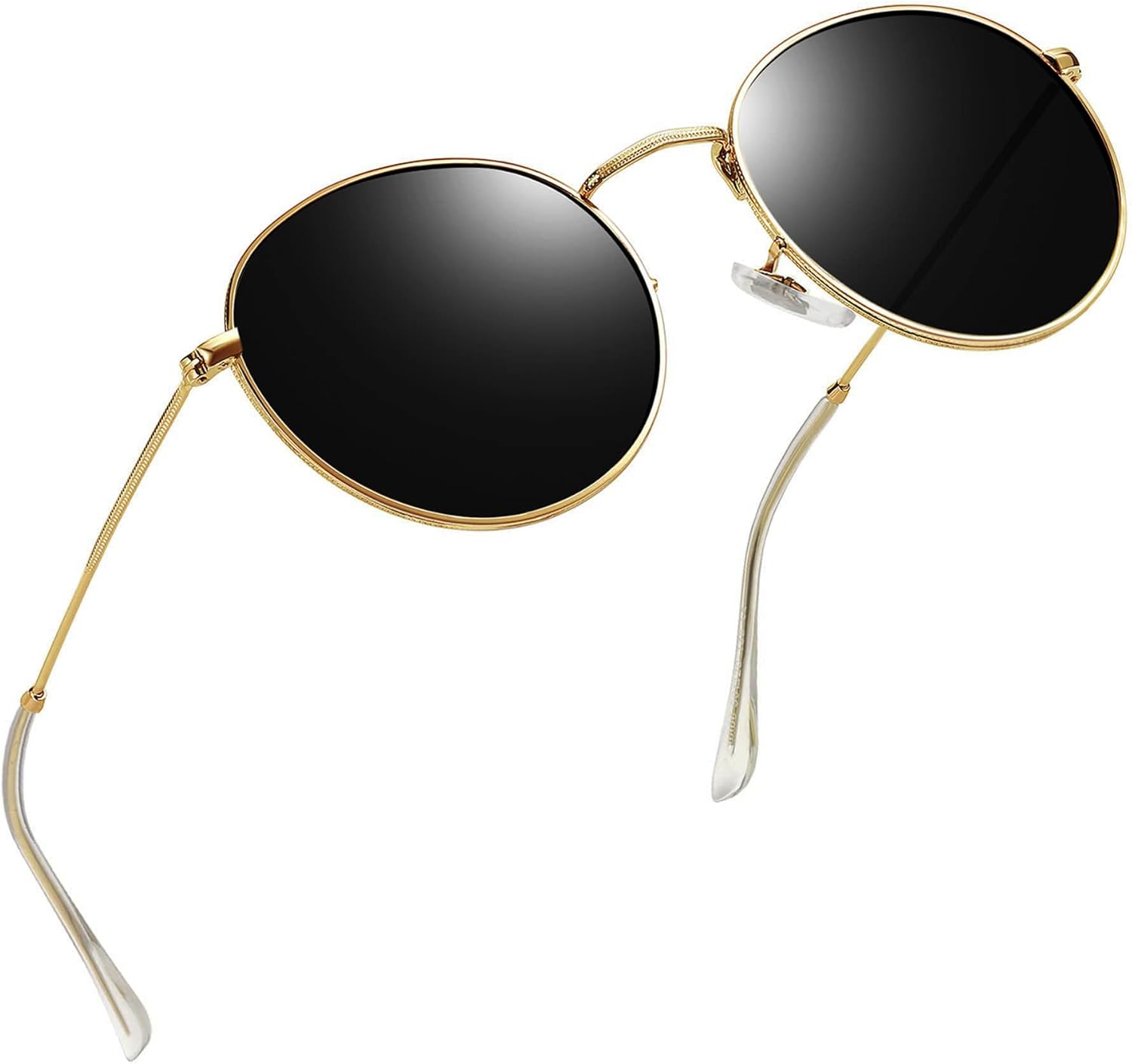

Винтажные круглые солнцезащитные очки Joopin для женщин, ретро-стиль, поляризованные солнцезащитные очки с защитой UV400, круглые солнцезащитные очки для мужчин, A05- Gold / Dark Black