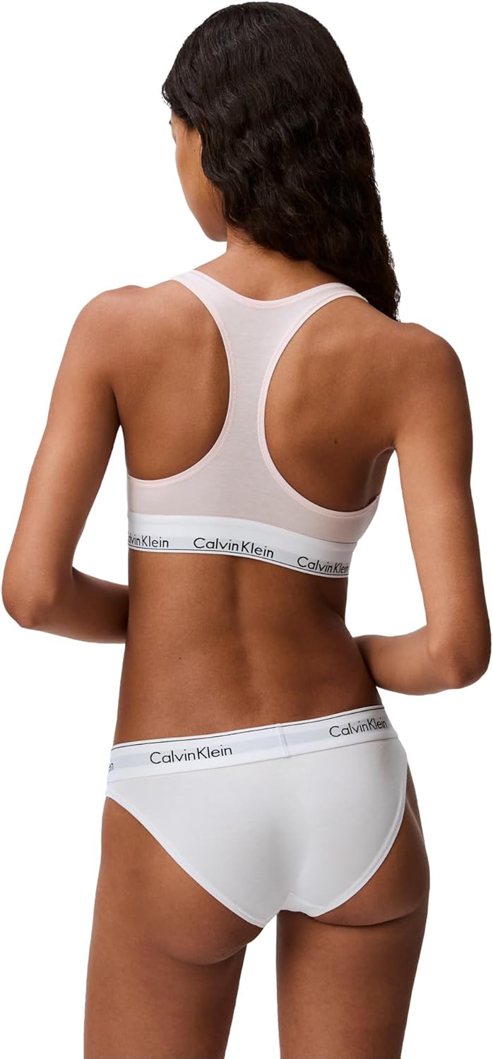 Calvin Klein Женский современный хлопковый бюстгальтер-бралетт без подкладки без косточек, Nymph'S Thigh — фото 2
