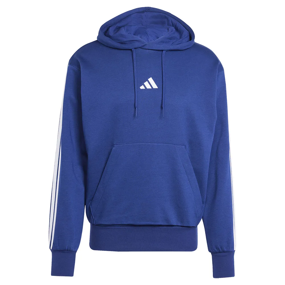 Худи adidas Essentials 3 Stripes Fleece, синий — фото 3