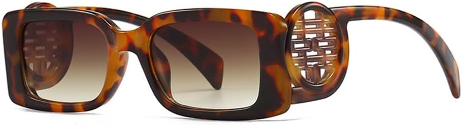 

Солнцезащитные очки в узкой прямоугольной оправе 2027 года для женщин и мужчин. Модные солнцезащитные очки в винтажном стиле. Квадратные солнцезащитные очки MTZJH, Leopard Tea