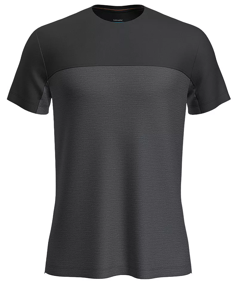 

Icebreaker Мужская футболка 125 Cool-Lite Merino Blend Sphere III Color Block, цвет Graphite Heather/Black/Cb