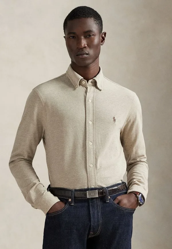 Легкая сетчатая рубашка Polo Ralph Lauren, Tuscan Beige Heather