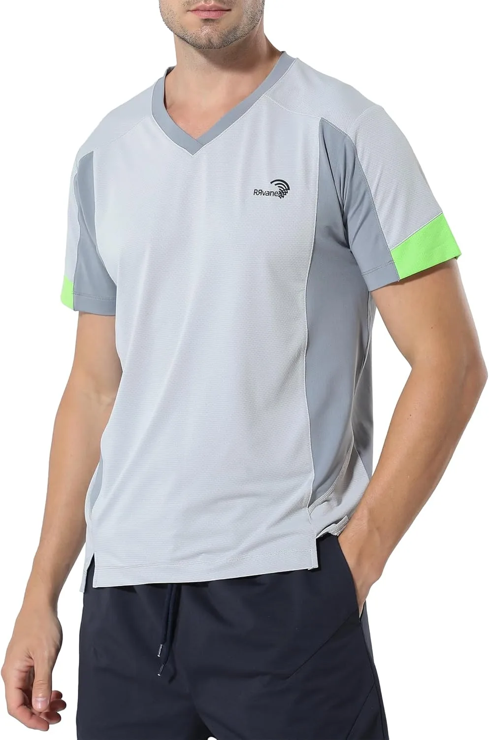 

Мужская футболка с V-образным вырезом, легкая и дышащая для тренировок RRvane