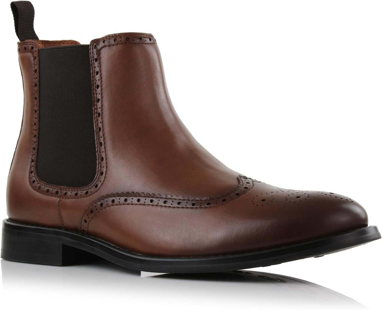 

Мужские ботинки Chelsea Ferro Aldo, Ботинки на бедро с эластичной вставкой в стилях с гладким носком, носком с накладкой и крыловидным брогированием, Для повседневной носки, работы, торжественных и официальных мероприятий, эспрессо