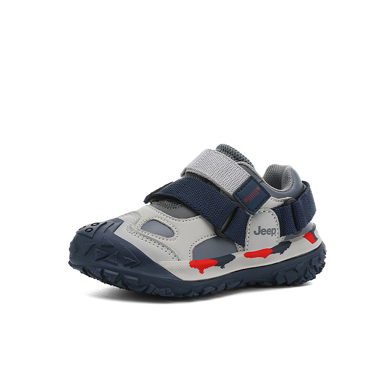 Кроссовки для бега Running Collection Slip Resistant с амортизацией, износостойкие, легкие, низкие, детские Jeep, серый синий — фото 4