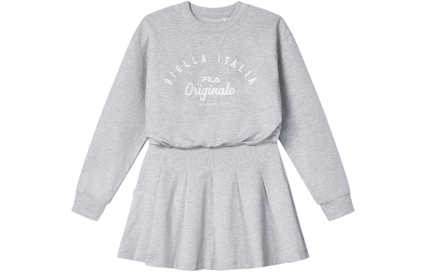 

Футболка с длинными рукавами женская Sunny Cloud Heather Gray FILA, Clear Cloud Flower Gray