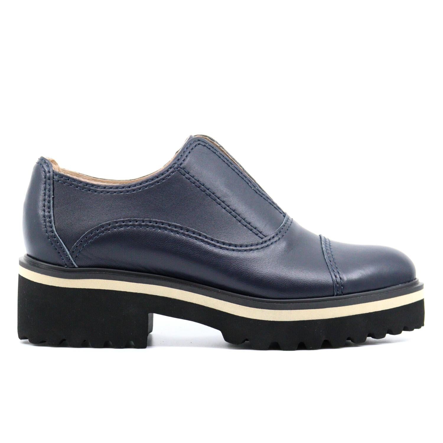 Женские мокасины Cowman Lugg 23 темно-синего цвета ALL BLACK