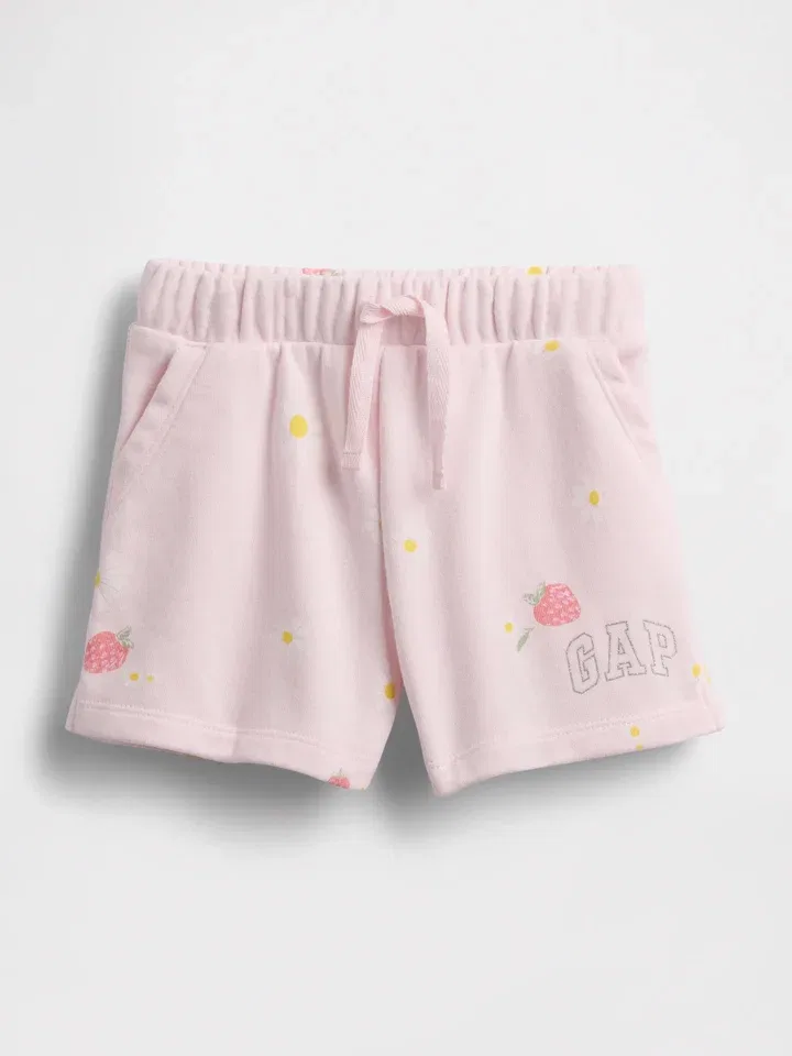 Шорты из футера, GAP, розовый