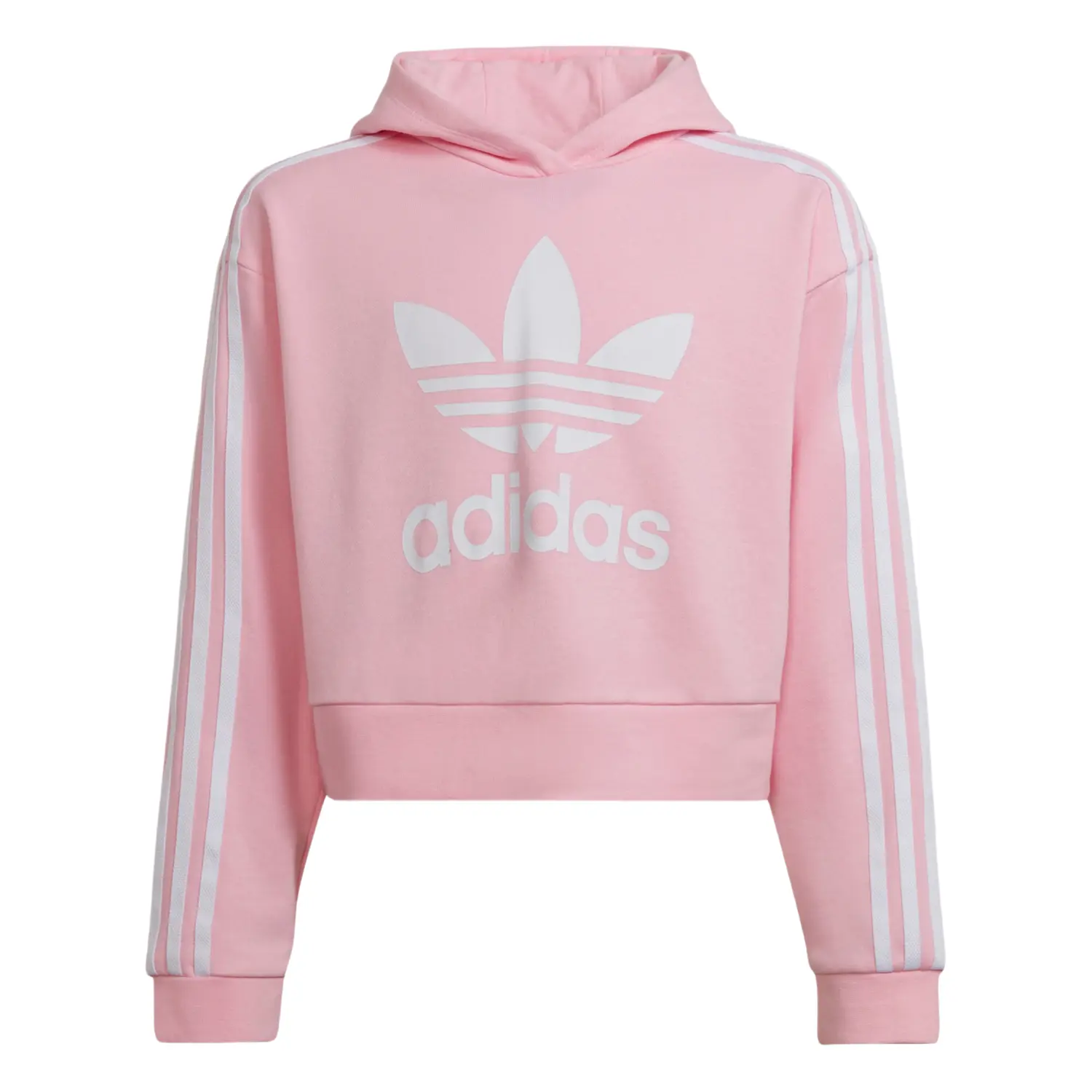 Кроп худи розовый подростковый Adidas Originals — фото 2