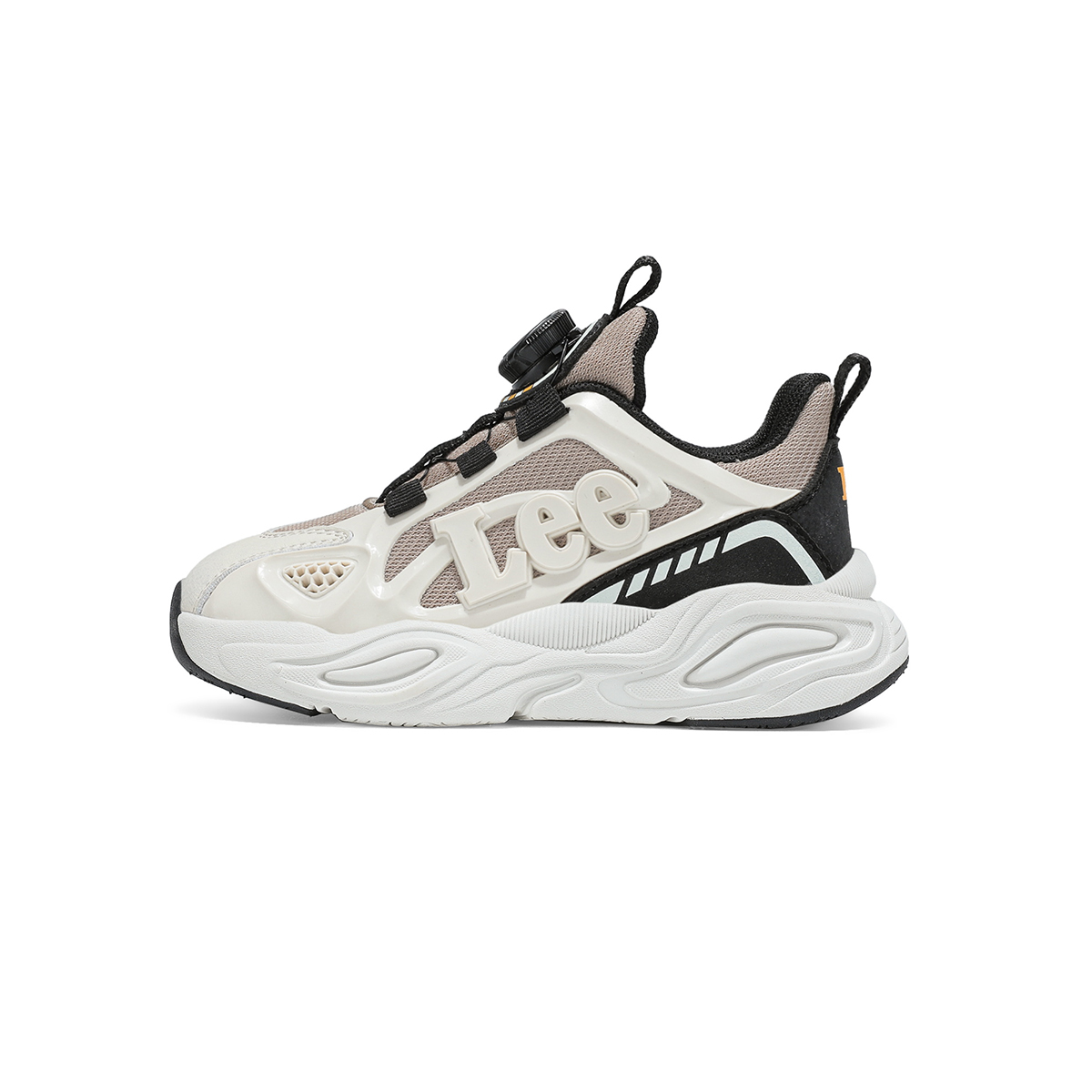 

Нескользящие, устойчивые к истиранию, с поддержкой равновесия, низкие детские кроссовки для повседневной жизни Lee, черный/бежевый