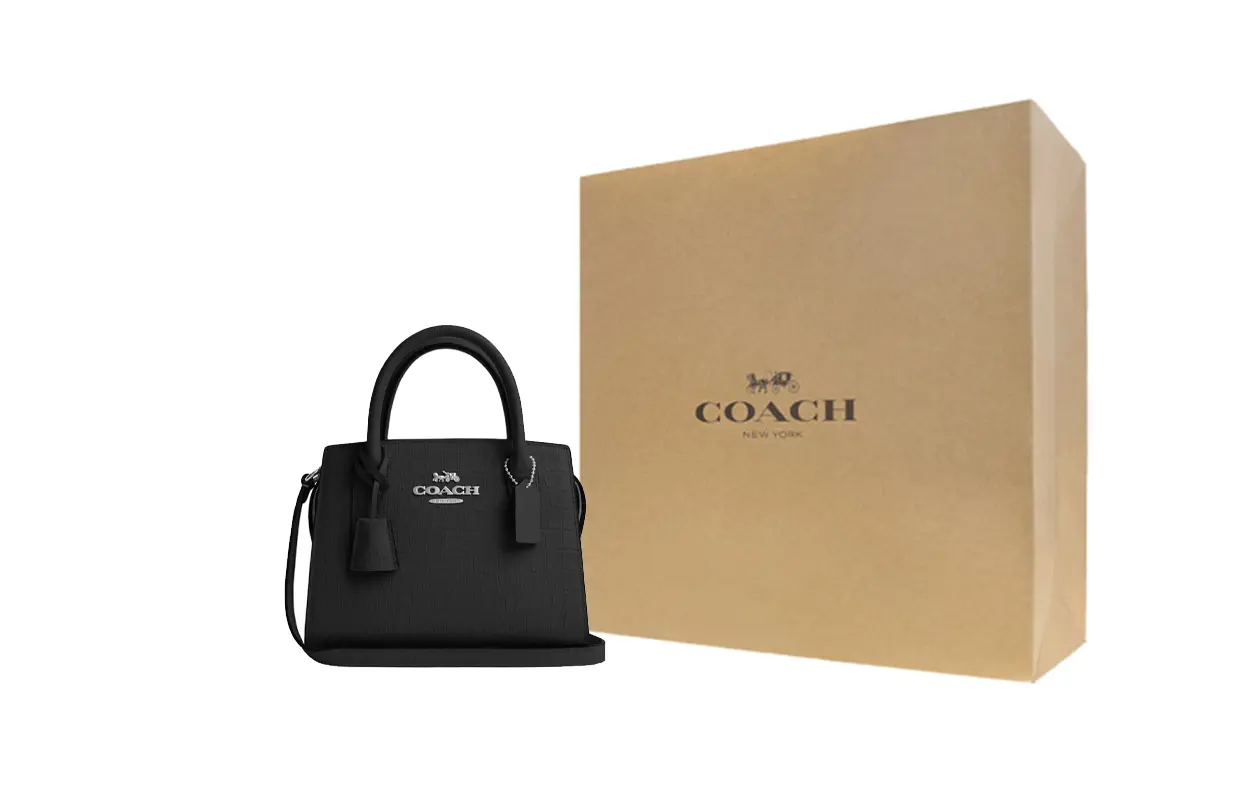 

COACH Кожаная сумка через плечо с крокодиловым тиснением